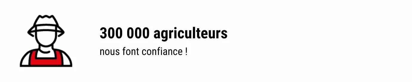 300 000 agriculteurs nous font confiance ! 