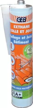 Mastic colle exthane blanc cartouche 300ml geb