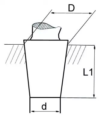 Cone morse cm3 b16 riss