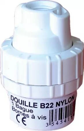 Douille simple bague nylon b22 (box)