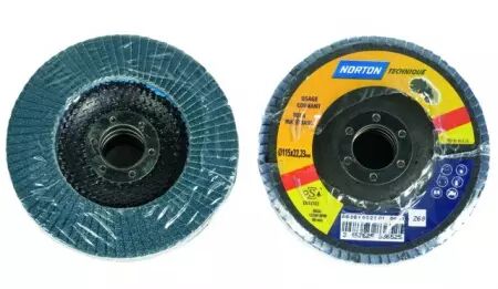 Disque a lamelles bombe 115 mm grain 60 blue pro norton