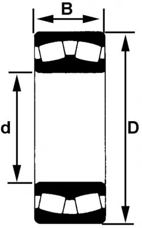 Roulement a rotule s/rouleaux 21309 e - skf