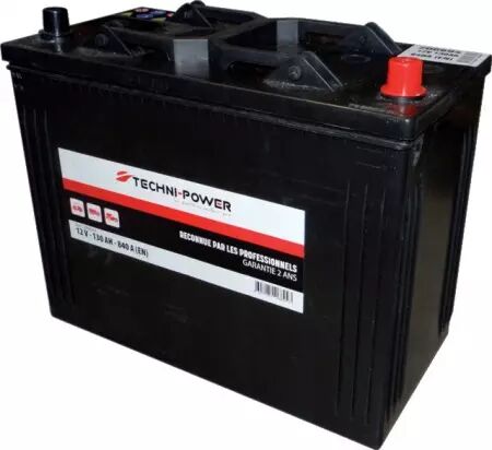 Batterie 12v 130ah 840a + a droite techni-power