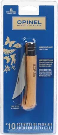 Couteau lame acier inoxydable n°10 blister opinel