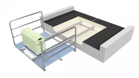 SUPPORT HORIZONTAL AVEC GARDE CORPS POUR MOTEUR SOKATEK