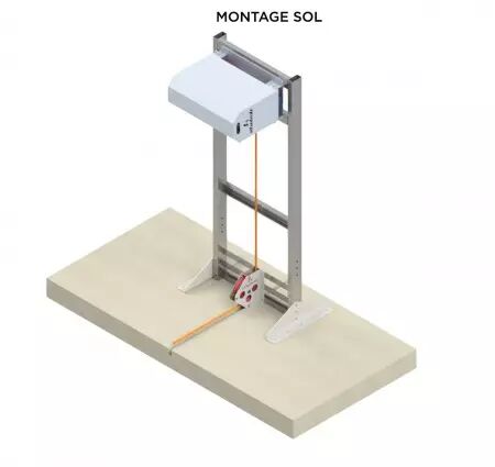 SUPPORT VERTICAL AUTOPORTANT POUR MOTEUR COMPAK