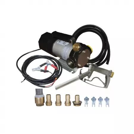 GROUPE TRANSFERT ECO 12V 60L/M PIST MANUEL ALU + KIT RACCORD