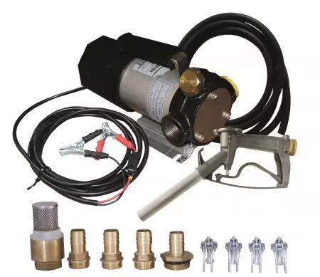 GROUPE TRANSFERT ECO 24V40L/M PIST MANUEL ALU + KIT RACCORD