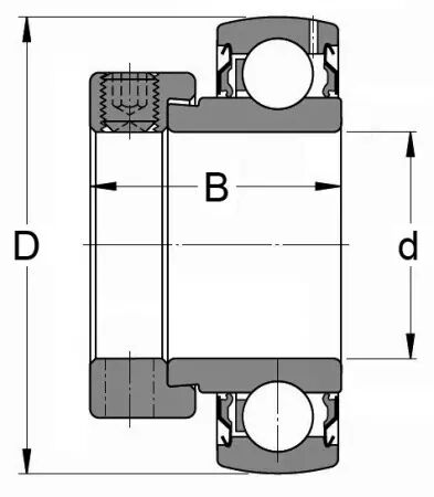 Roulement de palier yet 203 skf