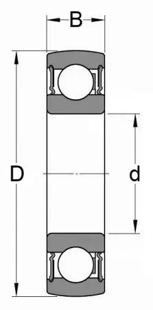 Roulement de palier 1726204-2rs1 skf