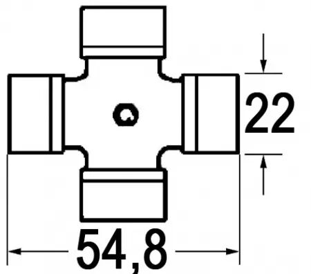 Croisillon 22x55 graisseur central