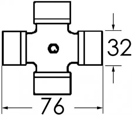 Croisillon 32x76 graisseur central blister