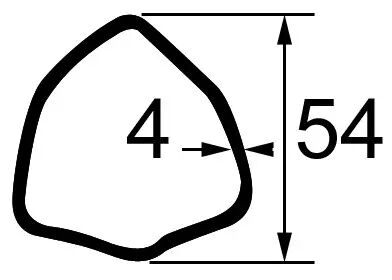 Machoire 35x94 tube triangle 54x4 bondioli