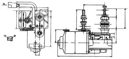 Moteur essuie-glace 90° 3 fixations ave patte