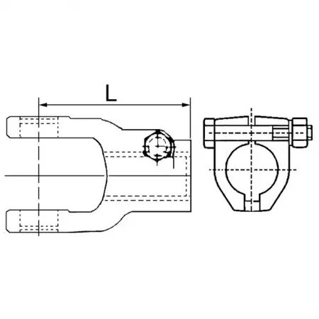 Machoire extremite alesee 25 22x54 boulon tangent binacchi