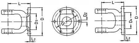 Machoire a plateau 32x76 ø 160 ea138 6 trous 12 walterscheid