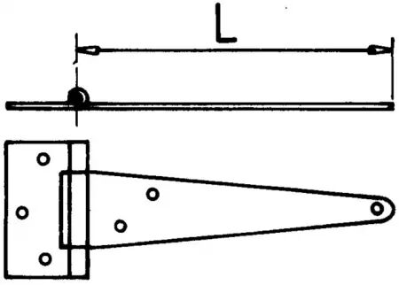 Penture anglaise forte lg 150 zingue