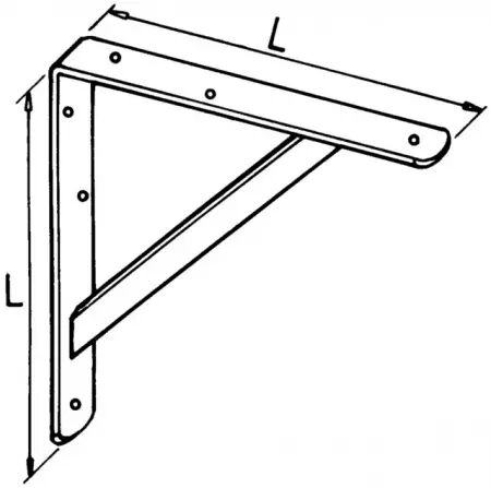 Equerre batiment 400x400 zingue section 40x5