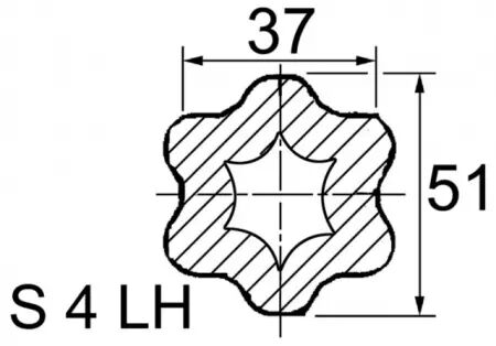 Machoire 36x89 tube etoile s4 37x51 avec bague protecteur pg25 walterscheid