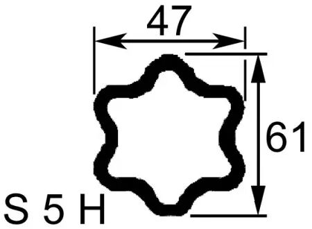 Machoire 36x89 tube etoile s5 47x61 avec bague protecteur pg25 walterscheid