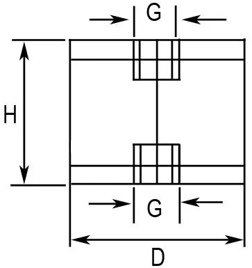 Plot cylindrique anti-vibratoire femelle femelle 16/25 m5