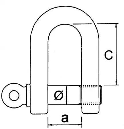 Manille piton inox               05 mm