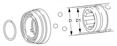 Verrouillage a billes qsg agraset 124 1''3/4