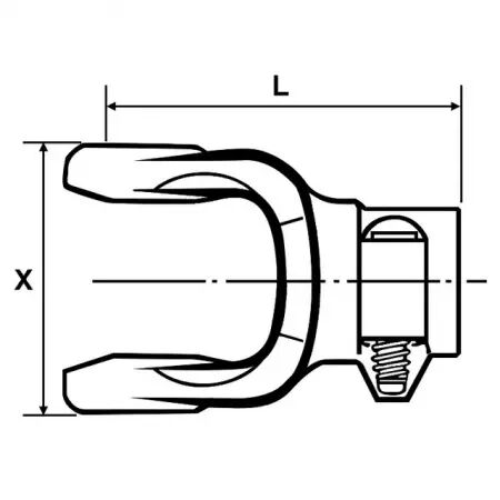 Machoire extremite 13/8 21c 30,2x92 verrou a poussoir bondioli