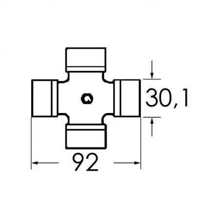 Croisillon 30,2x92 graisseur central blister