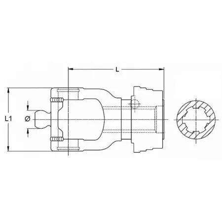 Machoire grand angle 80° 13/8 6c 24x61/22x76 w2280 verrou a billes qsg walterscheid