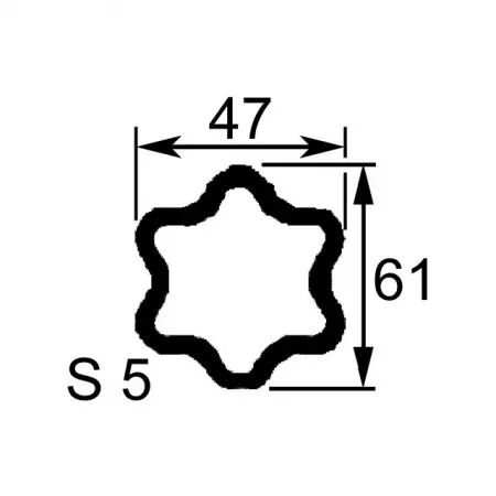 Machoire 50x118 tube etoile s5 47x61 walterscheid