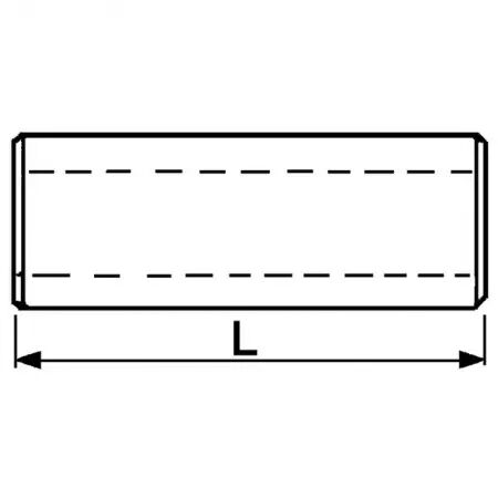 Douille cannelee femelle 13/8 6c lg 60 mm