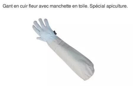 Gants cuir 54cm apiculteur m (213mgto)