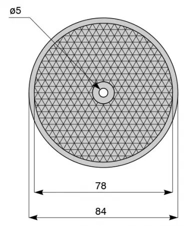 Reflecteur d.84mm trou 5mm
