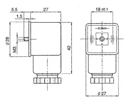 Connecteur électrovanne ip65 - pg9