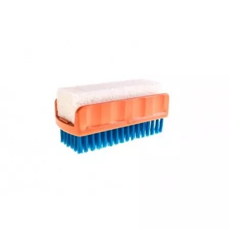 Brosse rouge ongles pierre ponce