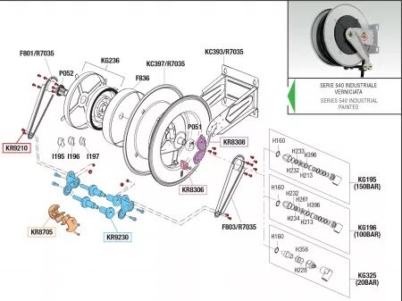 Enrouleur Auto Peint fixe sdt100 n25