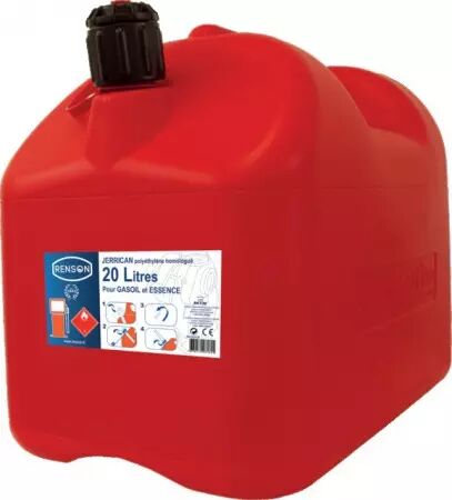 Jerrycan hydrocarbure plastique 20l renson