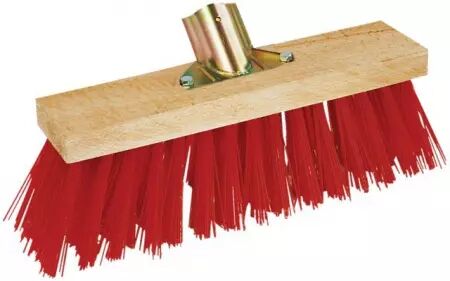 Balai de cantonnier pvc rouge 40cm sans manche