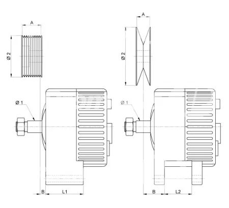 Alternateur adaptable 14v-100a pour Fiat/Ford/New Holland