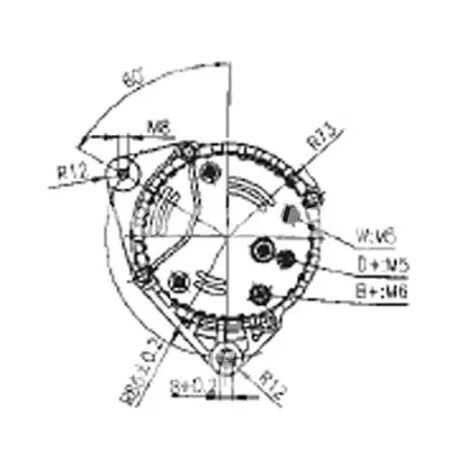 Alternateur adaptable 14v-120a pour Case IH/New Holland