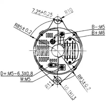 Alternateur adaptable 14v-65a pour Claas/Renault/Massey Ferguson