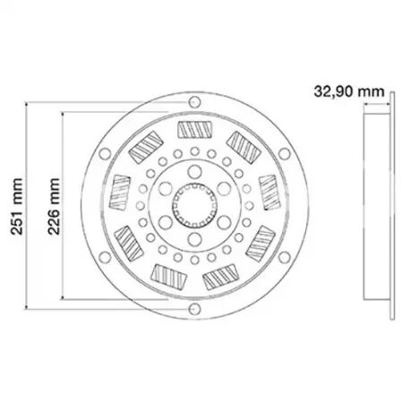 Amortisseur de torsion adaptable pour Claas/Renault/Massey Ferguson