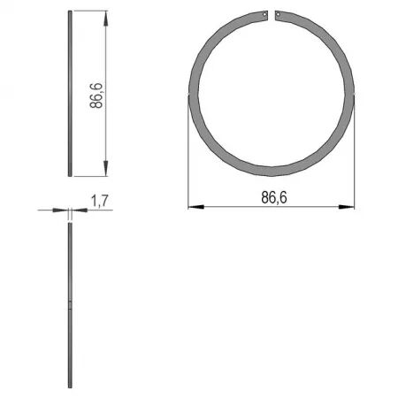 Anneau elastique lyn.<br/>Sp 80 (6208 / c3ve167) sip 150637500