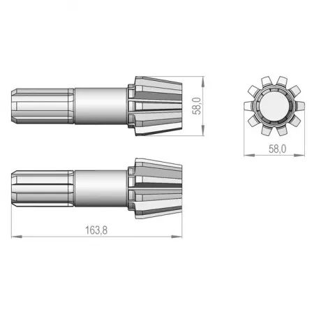 Arbre conique 10/4,8 star 360 sip154599508