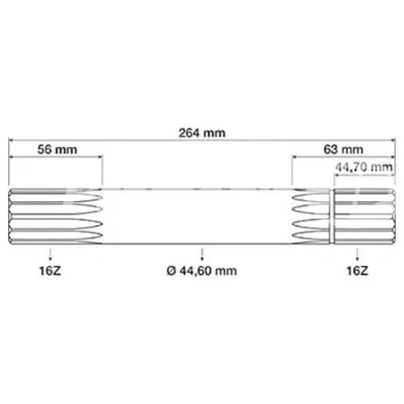 Arbre d\'entre embrayage adaptable pour Fiat