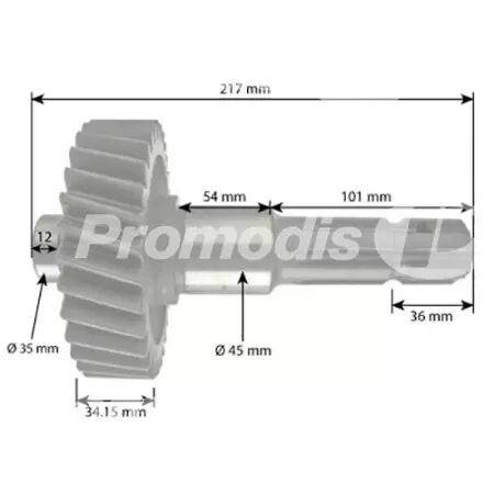 Arbre de prise de force adaptable pour Case-Ih