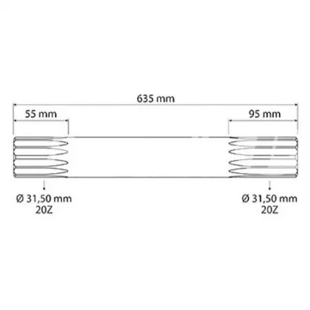 Arbre de transmission pour pont avant adaptable Massey Ferguson