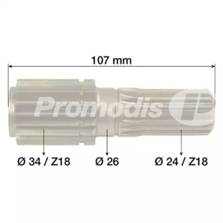 Arbre plainétaire adaptable pour Case-Ih/Ford/John Deere<br />