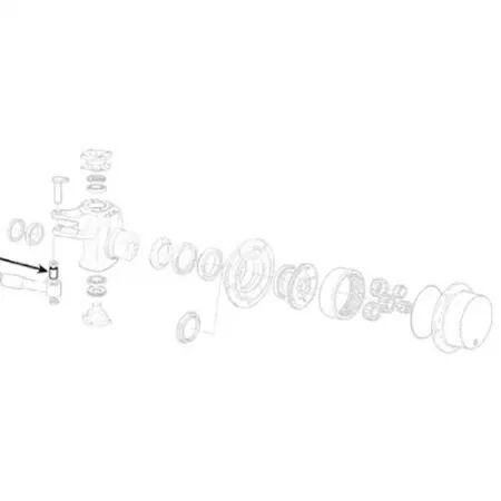 Bague axe vérin de direction adaptable JCB